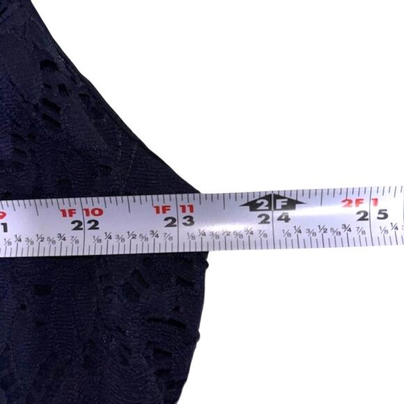 Alfani Lace Fit Flare Dress, Navy Nautical Cap Sleeve Sz 22W - Picture 7 of 8